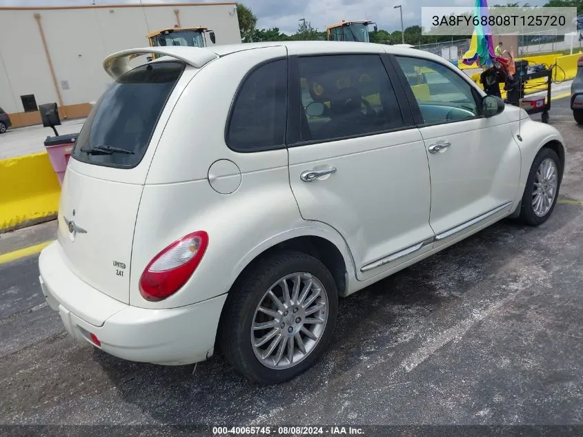 2008 Chrysler Pt Cruiser Limited VIN: 3A8FY68808T125720 Lot: 40065745