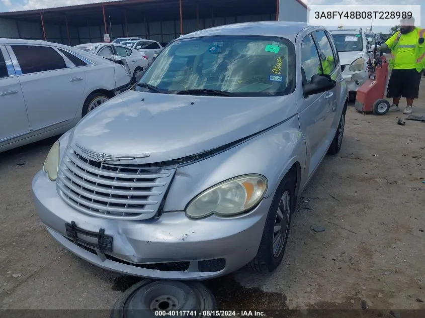 2008 Chrysler Pt Cruiser Lx VIN: 3A8FY48B08T228989 Lot: 40117741