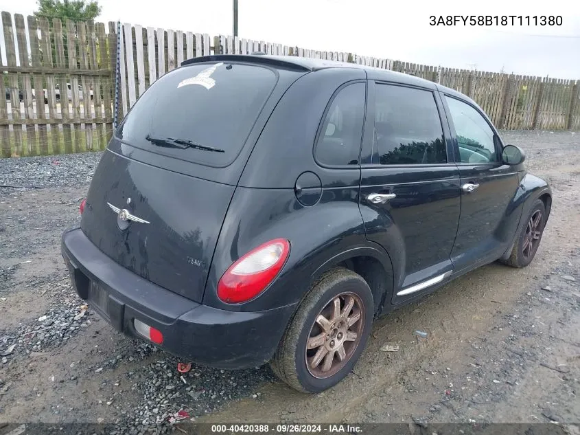 2008 Chrysler Pt Cruiser Touring VIN: 3A8FY58B18T111380 Lot: 40420388