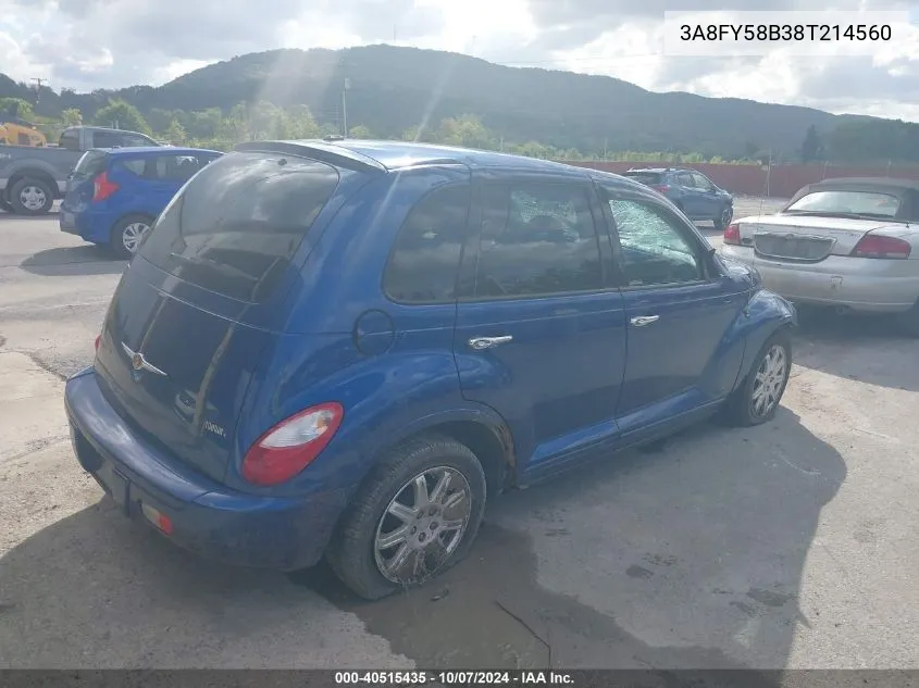 2008 Chrysler Pt Cruiser Touring VIN: 3A8FY58B38T214560 Lot: 40515435