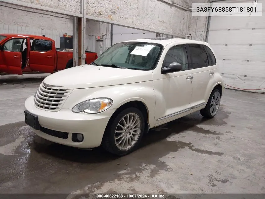 2008 Chrysler Pt Cruiser Limited VIN: 3A8FY68858T181801 Lot: 40522168