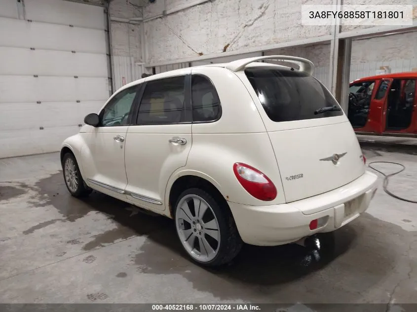 2008 Chrysler Pt Cruiser Limited VIN: 3A8FY68858T181801 Lot: 40522168