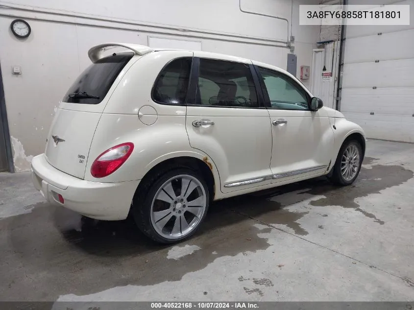 2008 Chrysler Pt Cruiser Limited VIN: 3A8FY68858T181801 Lot: 40522168