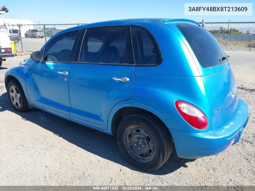 2008 Chrysler Pt Cruiser Lx VIN: 3A8FY48BX8T213609 Lot: 40671435