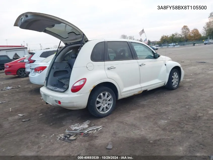 2008 Chrysler Pt Cruiser Touring VIN: 3A8FY58BX8T105500 Lot: 40693539