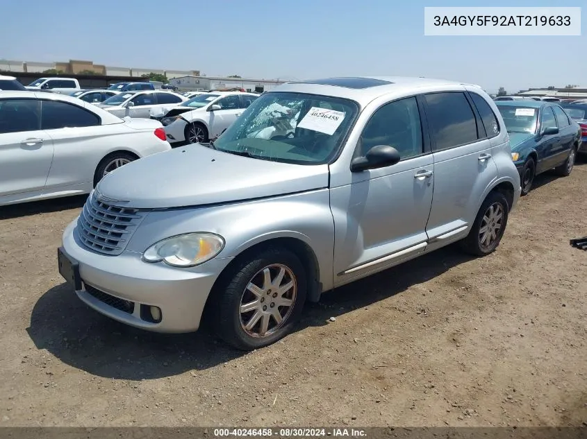 2010 Chrysler Pt Cruiser Classic VIN: 3A4GY5F92AT219633 Lot: 40246458