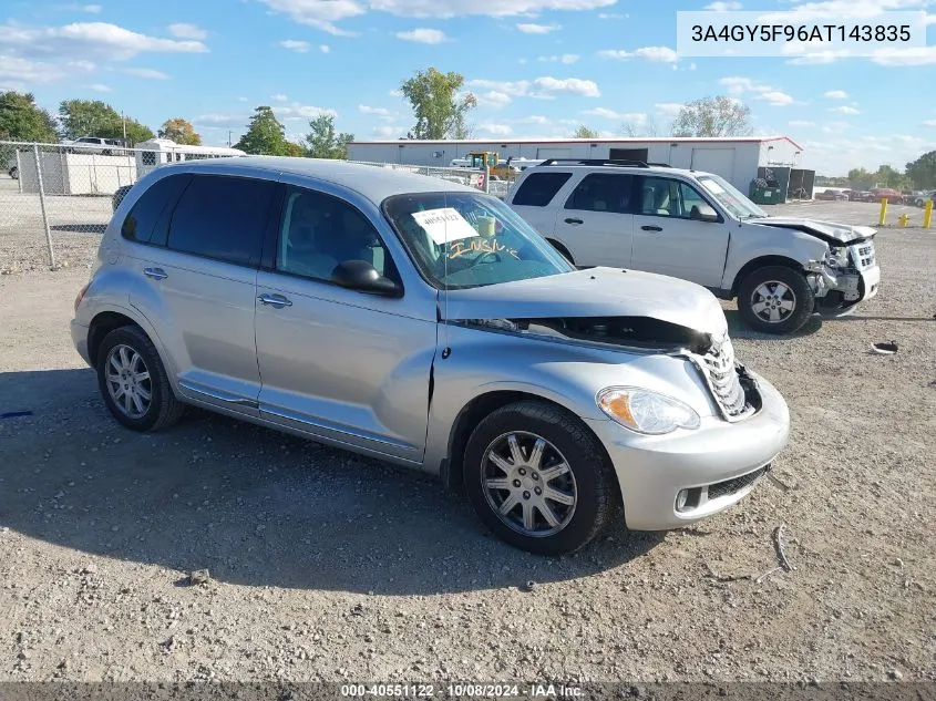 2010 Chrysler Pt Cruiser Classic VIN: 3A4GY5F96AT143835 Lot: 40551122