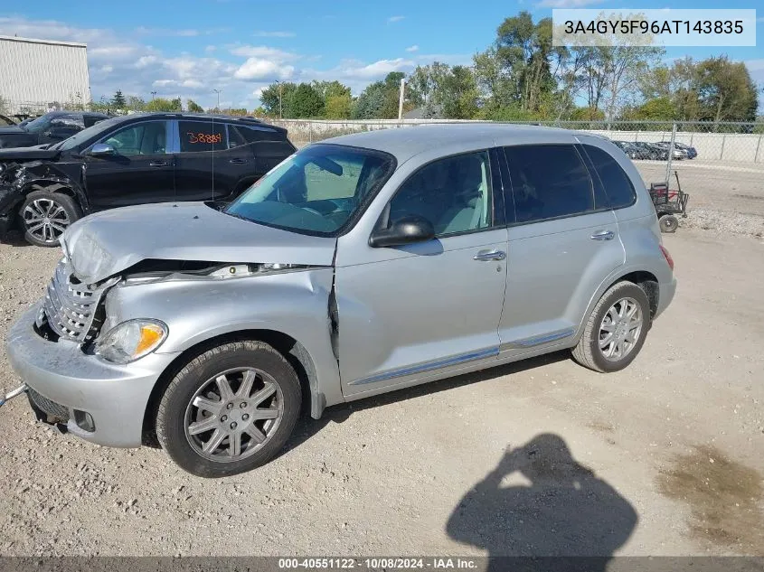 2010 Chrysler Pt Cruiser Classic VIN: 3A4GY5F96AT143835 Lot: 40551122