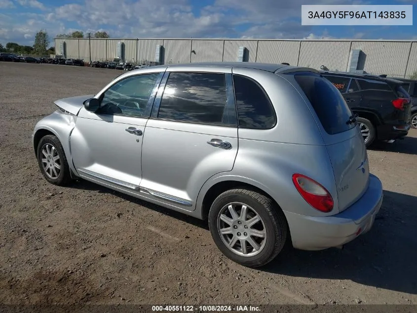 2010 Chrysler Pt Cruiser Classic VIN: 3A4GY5F96AT143835 Lot: 40551122