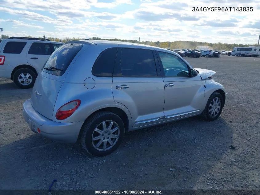 2010 Chrysler Pt Cruiser Classic VIN: 3A4GY5F96AT143835 Lot: 40551122