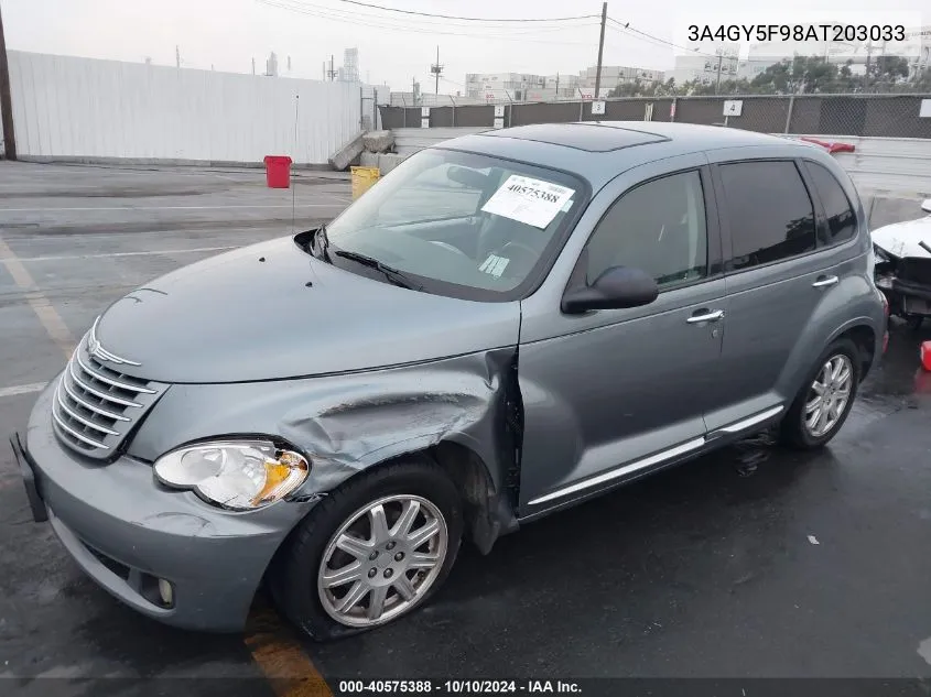 2010 Chrysler Pt Cruiser Classic VIN: 3A4GY5F98AT203033 Lot: 40575388