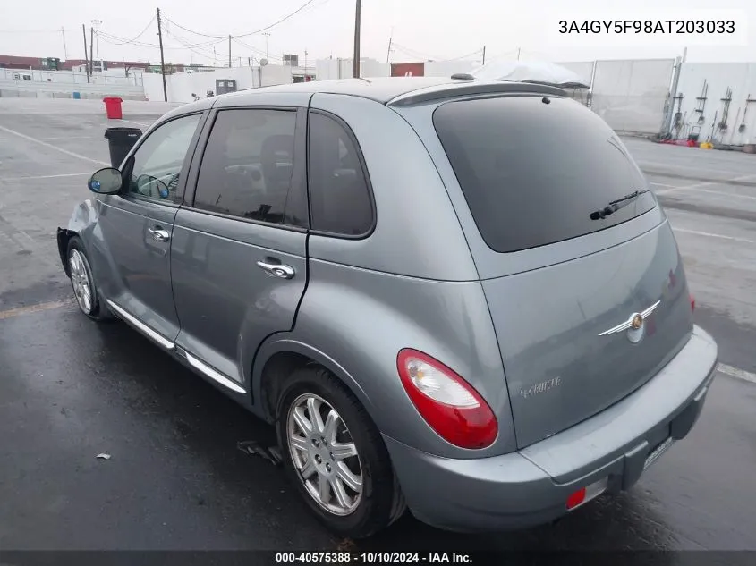 2010 Chrysler Pt Cruiser Classic VIN: 3A4GY5F98AT203033 Lot: 40575388