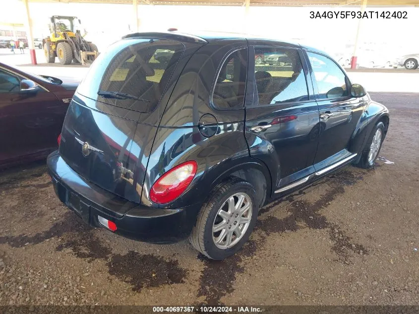 2010 Chrysler Pt Cruiser Classic VIN: 3A4GY5F93AT142402 Lot: 40697367