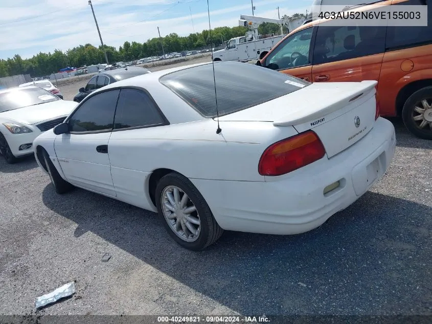 1997 Chrysler Sebring Lxi VIN: 4C3AU52N6VE155003 Lot: 40249821