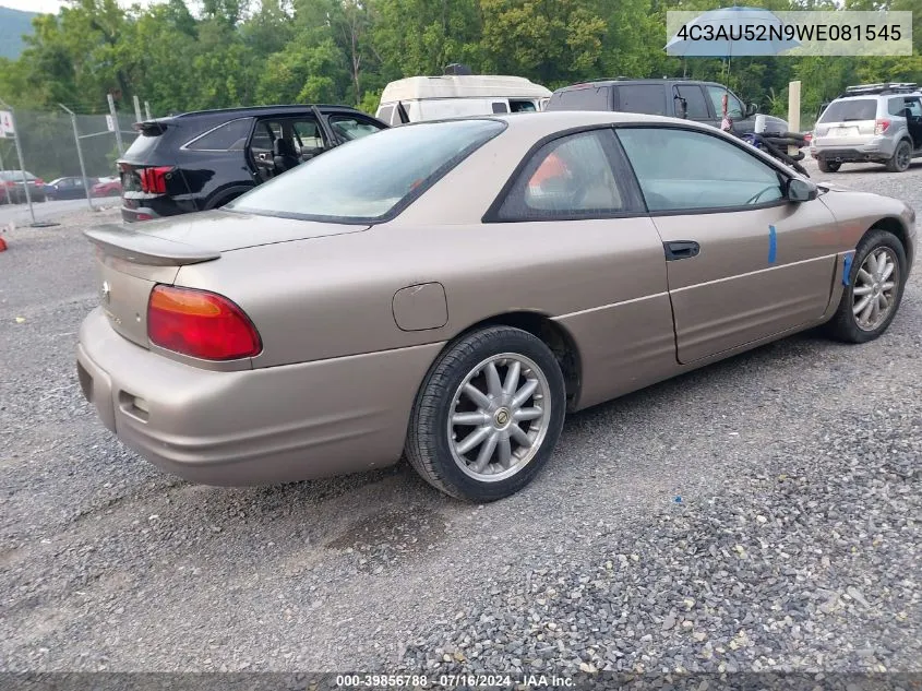 1998 Chrysler Sebring Lxi VIN: 4C3AU52N9WE081545 Lot: 39856788