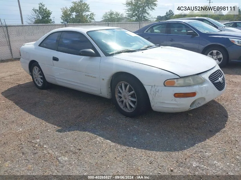 1998 Chrysler Sebring Lxi VIN: 4C3AU52N6WE098111 Lot: 40285827