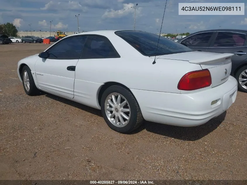 4C3AU52N6WE098111 1998 Chrysler Sebring Lxi