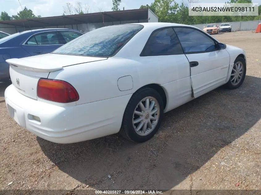 1998 Chrysler Sebring Lxi VIN: 4C3AU52N6WE098111 Lot: 40285827