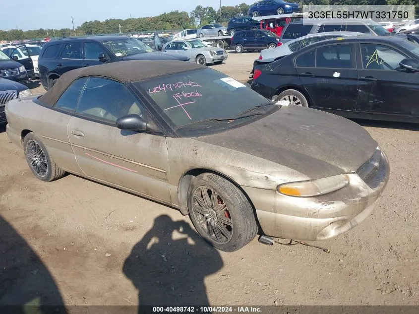 1998 Chrysler Sebring Jxi VIN: 3C3EL55H7WT331750 Lot: 40498742