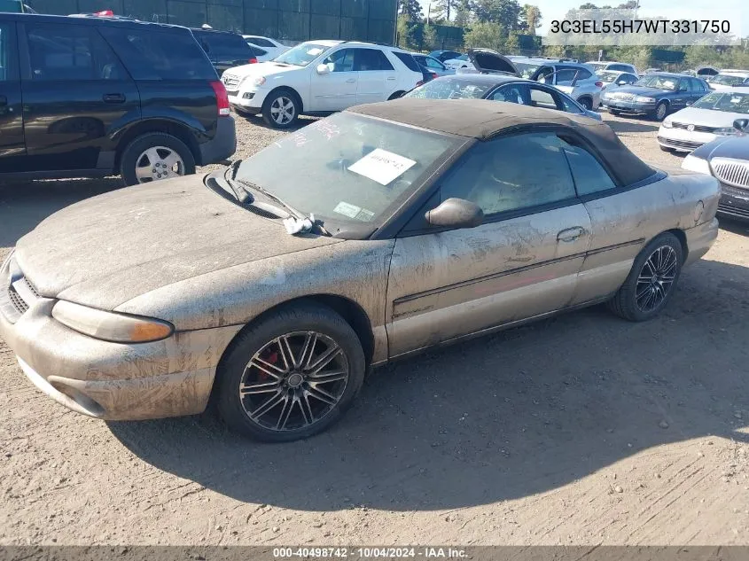 1998 Chrysler Sebring Jxi VIN: 3C3EL55H7WT331750 Lot: 40498742