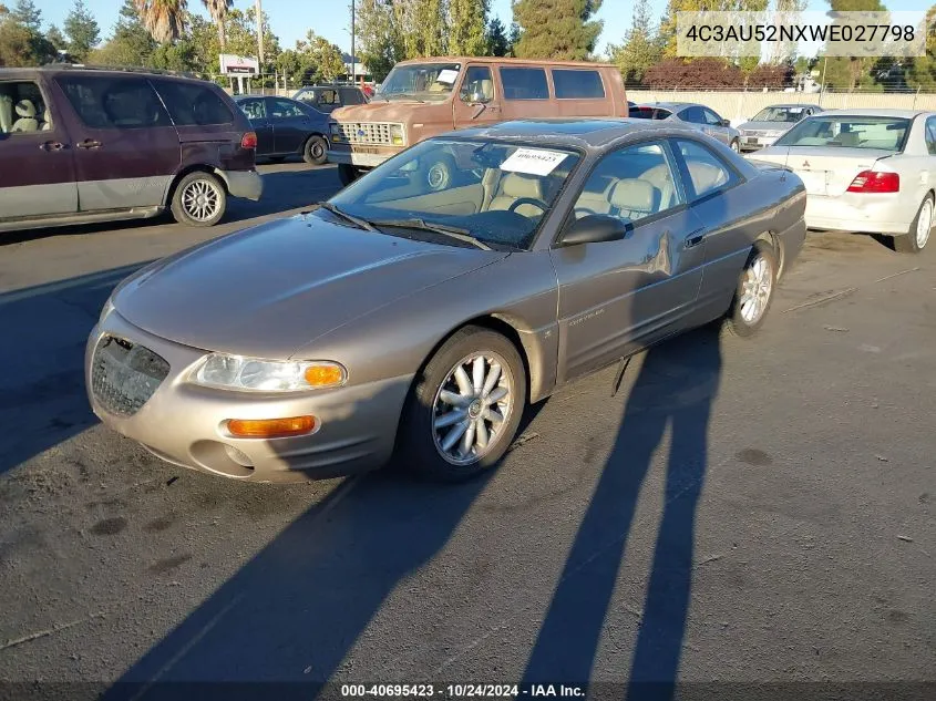 1998 Chrysler Sebring Lxi VIN: 4C3AU52NXWE027798 Lot: 40695423