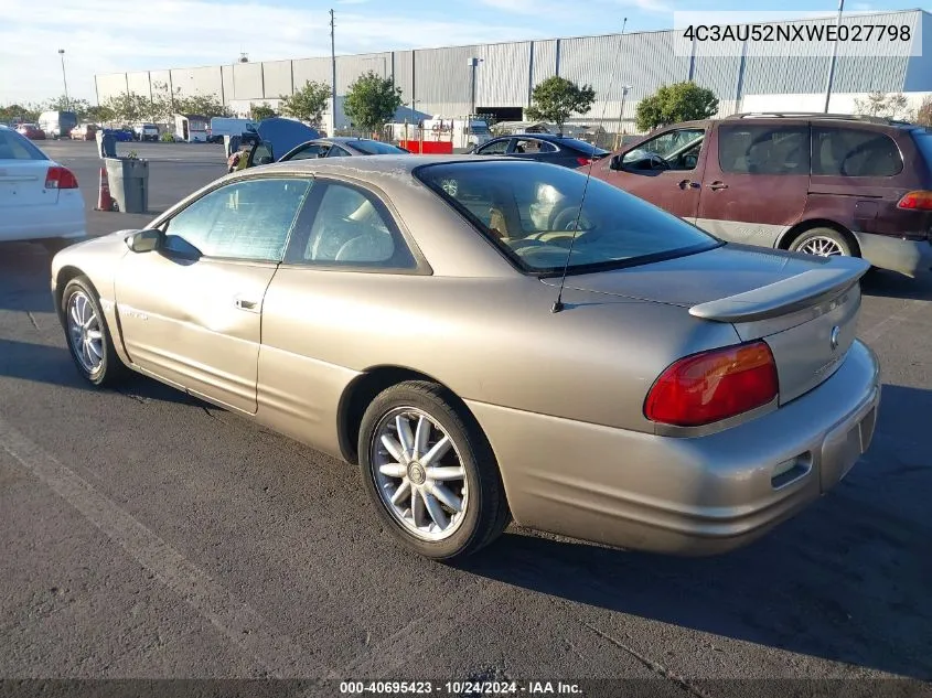 1998 Chrysler Sebring Lxi VIN: 4C3AU52NXWE027798 Lot: 40695423