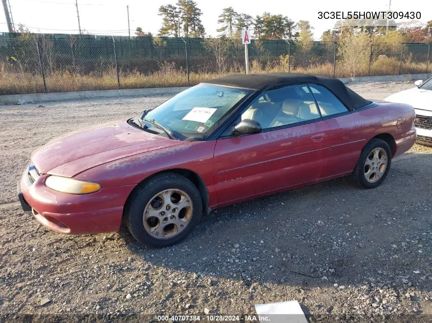 1998 Chrysler Sebring Jxi VIN: 3C3EL55H0WT309430 Lot: 40707384