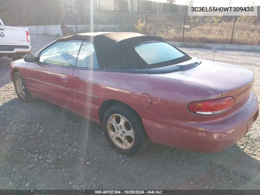 1998 Chrysler Sebring Jxi VIN: 3C3EL55H0WT309430 Lot: 40707384