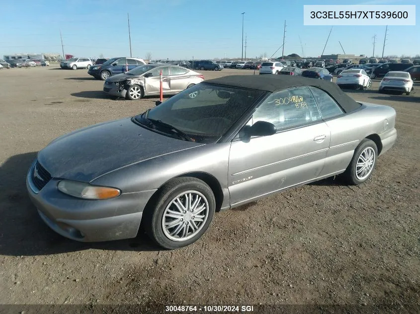 1999 Chrysler Sebring Jxi VIN: 3C3EL55H7XT539600 Lot: 30048764