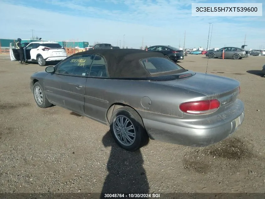 1999 Chrysler Sebring Jxi VIN: 3C3EL55H7XT539600 Lot: 30048764