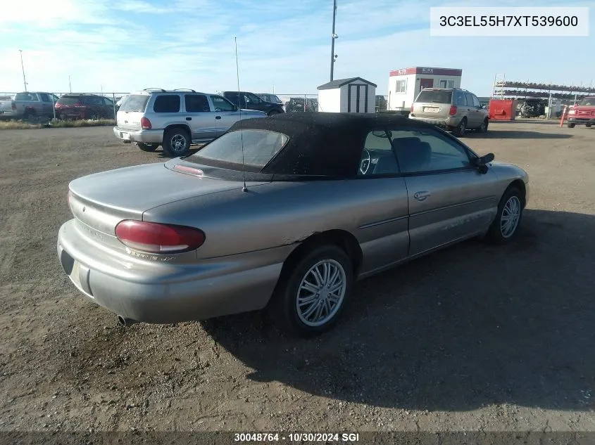 1999 Chrysler Sebring Jxi VIN: 3C3EL55H7XT539600 Lot: 30048764