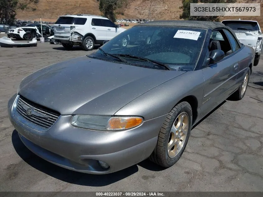 1999 Chrysler Sebring Jxi VIN: 3C3EL55HXXT567973 Lot: 40223037