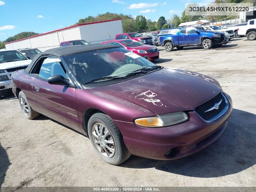 1999 Chrysler Sebring Jx VIN: 3C3EL45H9XT612220 Lot: 40503260