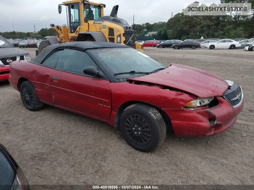 1999 Chrysler Sebring Jx VIN: 3C3EL45H7XT517008 Lot: 40519595