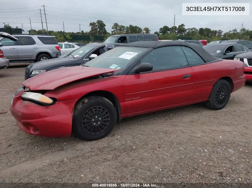 1999 Chrysler Sebring Jx VIN: 3C3EL45H7XT517008 Lot: 40519595