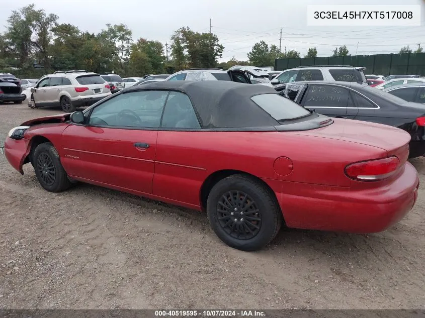 1999 Chrysler Sebring Jx VIN: 3C3EL45H7XT517008 Lot: 40519595