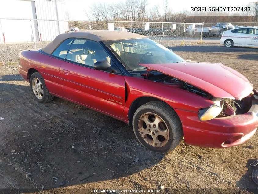 2000 Chrysler Sebring Jxi VIN: 3C3EL55H0YT207483 Lot: 40787835