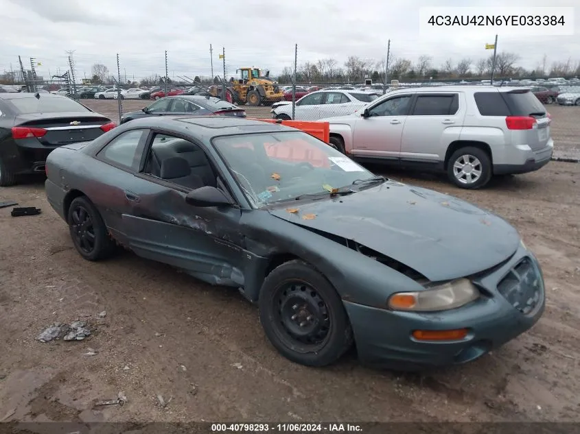 2000 Chrysler Sebring Lx VIN: 4C3AU42N6YE033384 Lot: 40798293