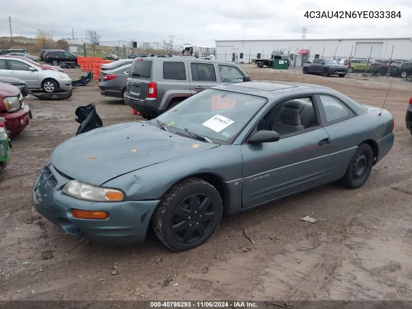 2000 Chrysler Sebring Lx VIN: 4C3AU42N6YE033384 Lot: 40798293