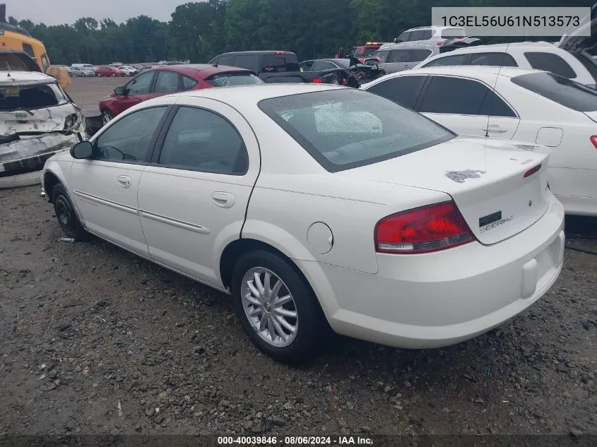 2001 Chrysler Sebring Lxi VIN: 1C3EL56U61N513573 Lot: 40039846