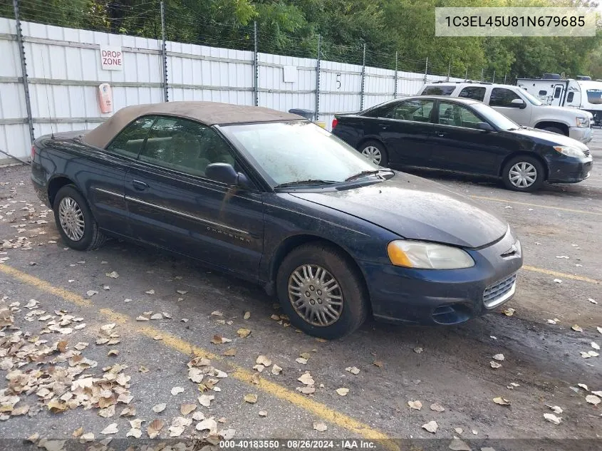 1C3EL45U81N679685 2001 Chrysler Sebring Lx