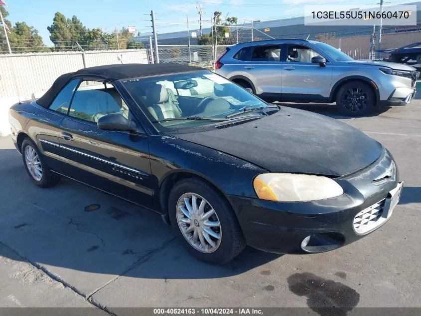 2001 Chrysler Sebring Lxi VIN: 1C3EL55U51N660470 Lot: 40524163