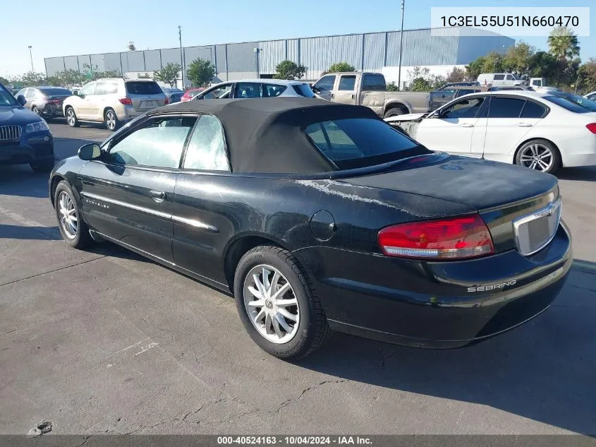 2001 Chrysler Sebring Lxi VIN: 1C3EL55U51N660470 Lot: 40524163