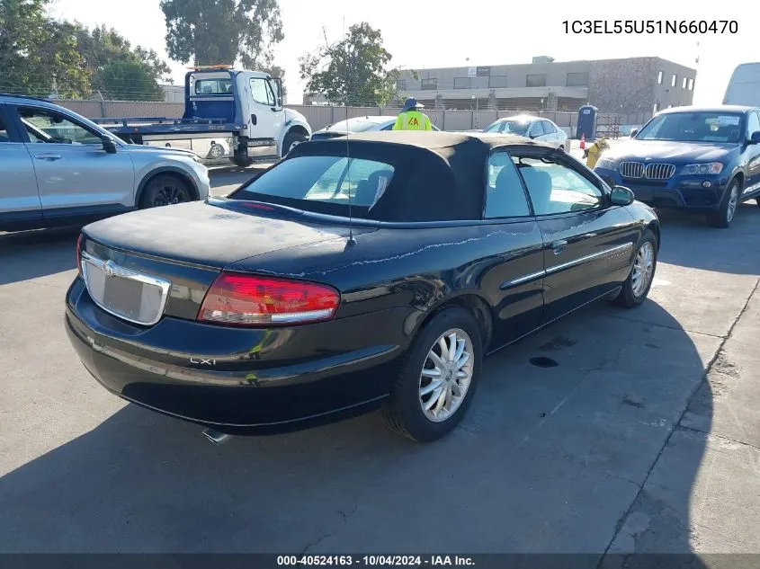 2001 Chrysler Sebring Lxi VIN: 1C3EL55U51N660470 Lot: 40524163