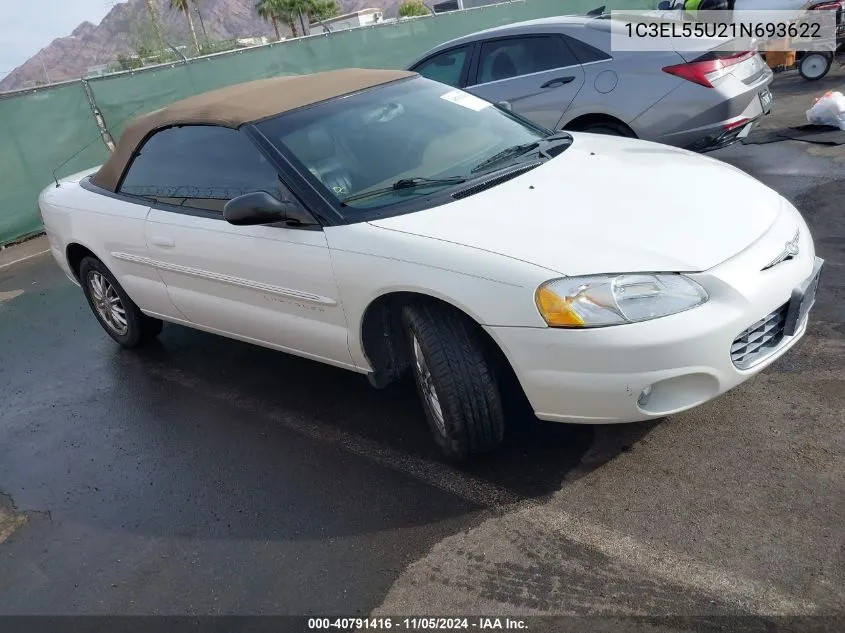 2001 Chrysler Sebring Lxi VIN: 1C3EL55U21N693622 Lot: 40791416