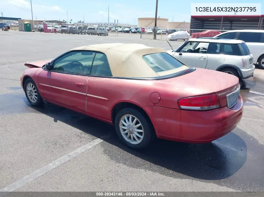 1C3EL45X32N237795 2002 Chrysler Sebring Lx