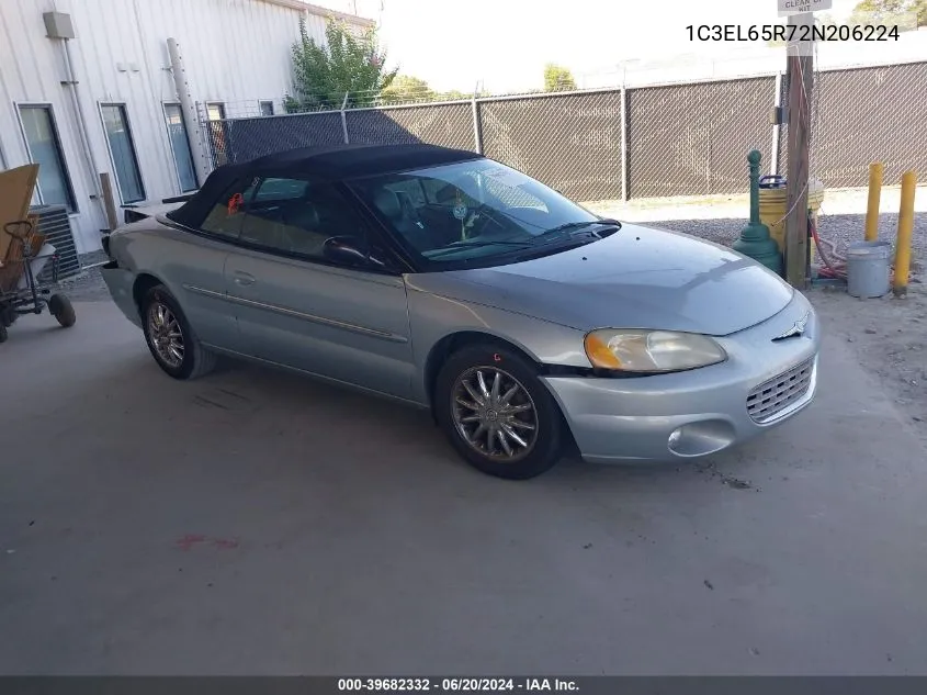 2002 Chrysler Sebring Limited VIN: 1C3EL65R72N206224 Lot: 39682332