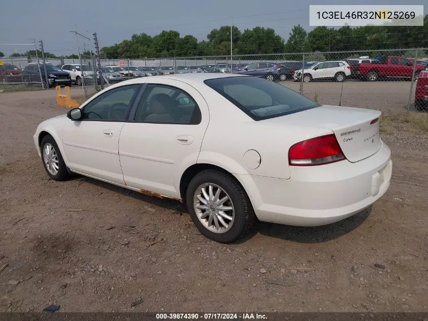 2002 Chrysler Sebring Lx/Lx Plus VIN: 1C3EL46R32N125269 Lot: 39874390