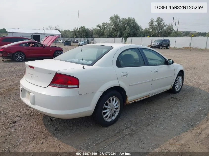 2002 Chrysler Sebring VIN: 1C3EL46R32N125269 Lot: 40618817