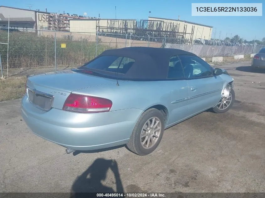 2002 Chrysler Sebring Limited VIN: 1C3EL65R22N133036 Lot: 40495014